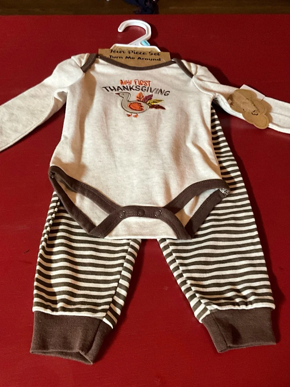 NWT baby essentials size 6 month first Thanksgiving outfit